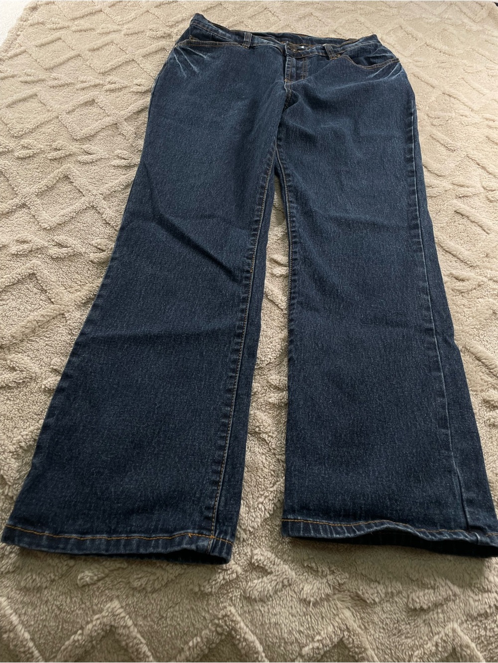 Diane Gilman- DG2- Dark Blue Wide-Leg Jeans Size 10 P Weekender